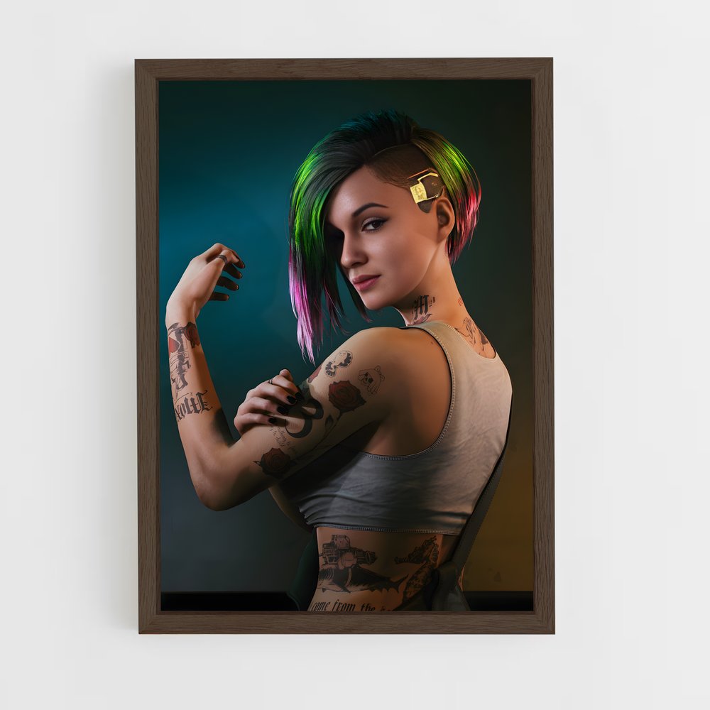 Poster Judy Alvarez Captivant – affiche Cyberpunk (vue 5)